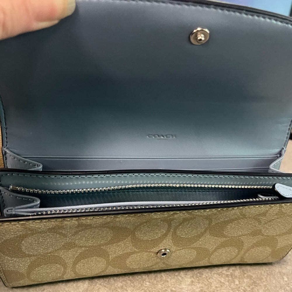 Coach Beige and Light Blue Satchel & Wallet Set - Picture 10 of 15